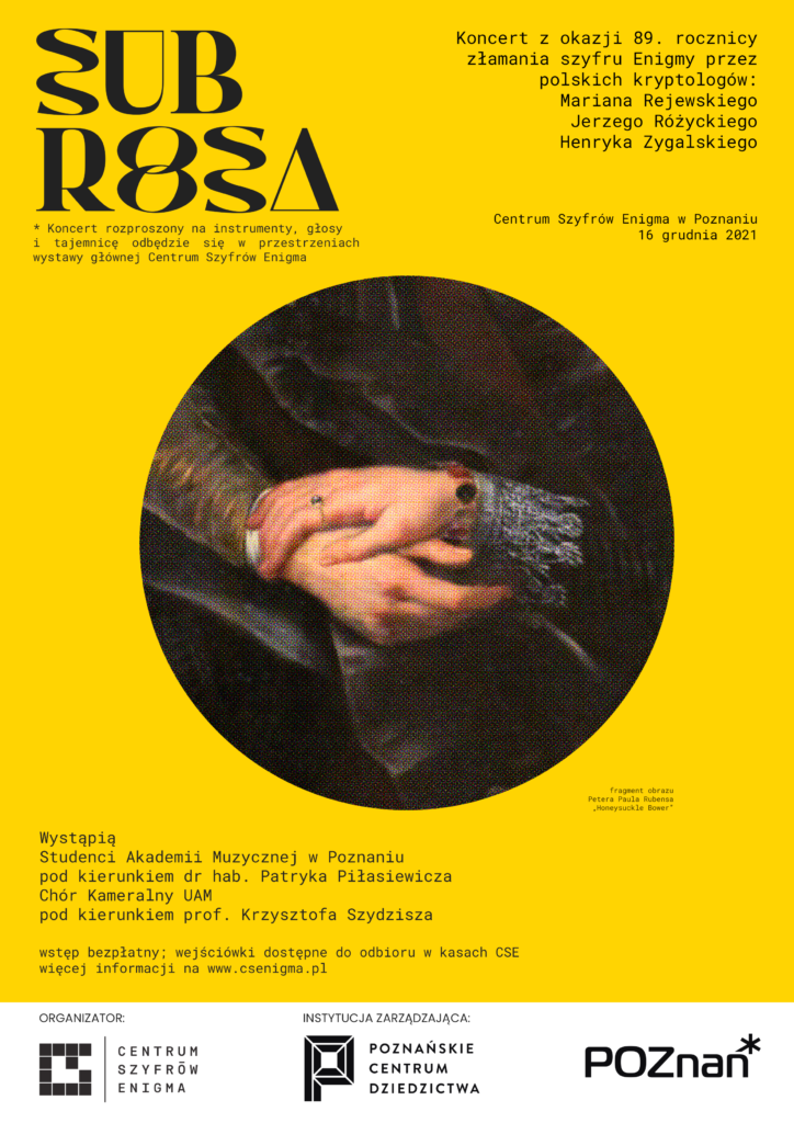 Plakat koncertu Sub Rosa - projekt graficzny: Marcin Salwin