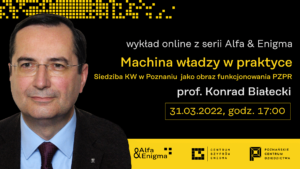 Grafika ze zdjęciem prelegenta oraz najważniejszymi informacjami zamieszczonymi w treści posta.